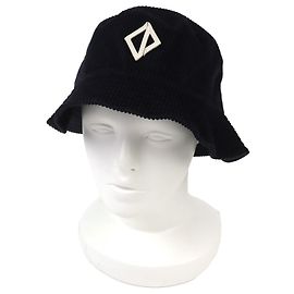 Autre Marque Chapéu Bucket em veludo cotelê Dior com logo CD em diamantes e forro Oblique