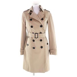 Burberry London Trench Coat in cotone e pelle