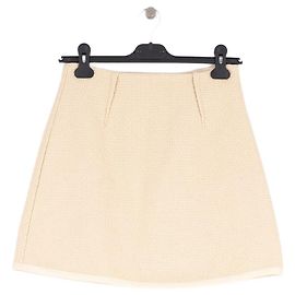 Autre Marque Minifalda de lana beige CLEA