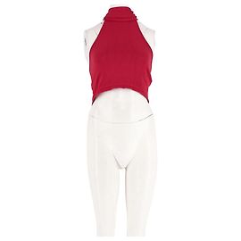 Autre Marque Top de corte reto vermelho MESHKI