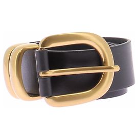 By Malene Birger Ceinture noire à détail doré