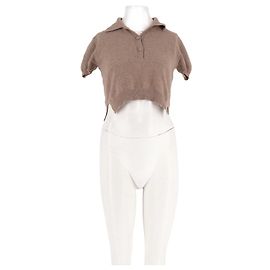Autre Marque ALEXANDRA GOLOVANOFF Kaschmir Top Beige