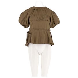 Autre Marque Top de algodão cáqui Damson Madder