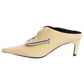 Jil Sander Mules in pelle Abrasivato e metallo Butter - taglia EU 38.5