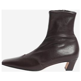 Khaite Brown leather ankle boots - size EU 38