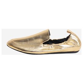 Lanvin Mocassini elasticizzati metallizzati oro - size EU 39