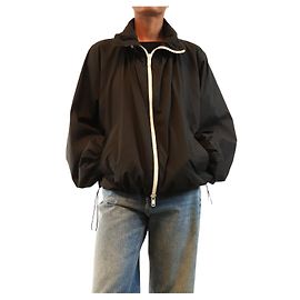 Givenchy Corta-vento oversized preto e branco - size UK 6