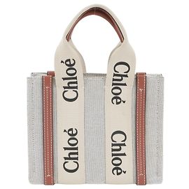 Bolso Tote Chloé Woody de piel y lona