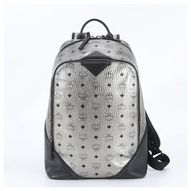 Mochila/Saco de Ombro MCM Visetos em couro
