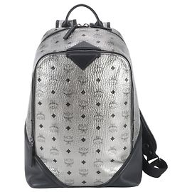Mochila/Saco de Ombro MCM Visetos em couro