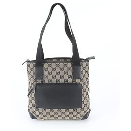 Bolso Tote Gucci de lona GG y cuero