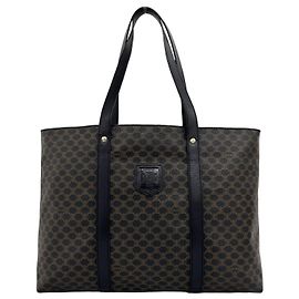 Céline Celine Vintage Macadam Blazon Pattern Triomphe Leather Tote Bag