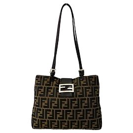 Borsa Tote Fendi Zucca FF Pattern Canvas Leather