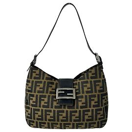 Borsa a tracolla/Tote FENDI in tela Zucca FF e pelle