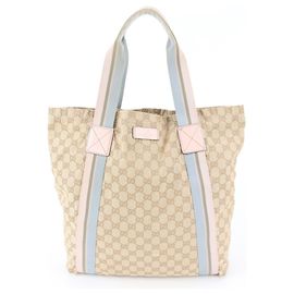 Gucci GG Canvas Leder Tote Bag