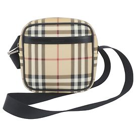 Burberry Nova Check Schultertasche aus Leder