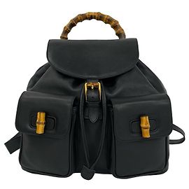 Mochila de couro Bamboo Vintage GUCCI