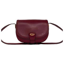 Bolso de hombro de cuero con herrajes de logo Gucci Vintage