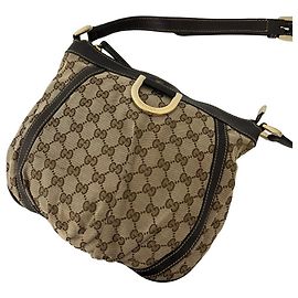 Bolsa Tiracolo Gucci em Lona com Padrão GG e Couro