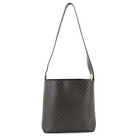 Céline Bolso Celine Macadam en cuero Negro/Marrón