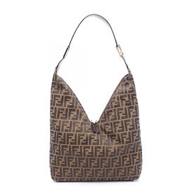 Borsa a tracolla Fendi Zucca Brown
