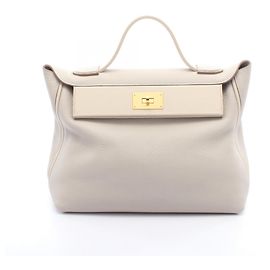Hermès Bolso Hermes 24 Vanquatre 35 en Beige y Gris
