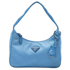 Prada Blue Mini Tessuto Re Edition 2000 Schultertasche