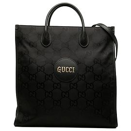 Gucci Off the Grid Convertible Tote aus schwarzem GG Nylon, Medium