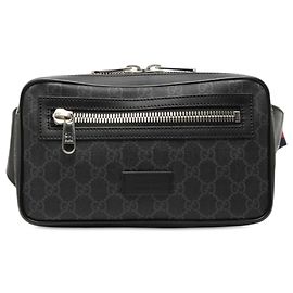 Gucci Black GG Supreme Web Gürteltasche