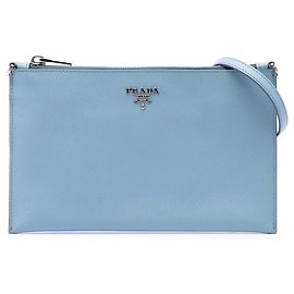 Sac à épaule Prada Blue Saffiano