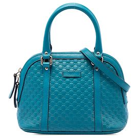 Borsa Dome Mini Microguccissima Blu Gucci