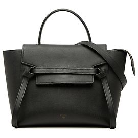 Céline Sac ceinture Celine en cuir de veau micro-grainé noir
