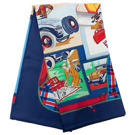 Hermès Blue L Elegance et le Confort en Automobile Silk Scarf 90