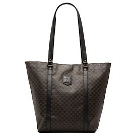 Céline Celine Brown Macadam Coated Canvas Tote