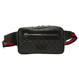 Gucci Black GG Supreme Web Gürteltasche