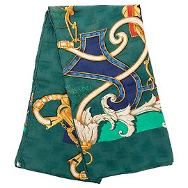 Pañuelo de seda Hermès Green Par Mefsire Antoine De Plvvinel 90