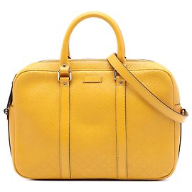 Gucci Bright Business Bag Medium aus Diamante-Kalbsleder Gelb