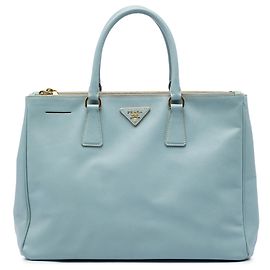 Sac à main Prada Blue Large Saffiano Lux Galleria Double Zip Satchel
