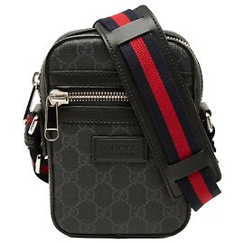 Borsa a tracolla Gucci Mini GG Supreme Web Nera