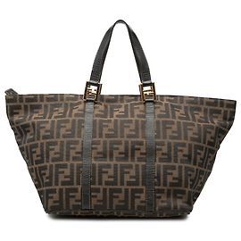 Fendi Zucca Canvas Tote braun