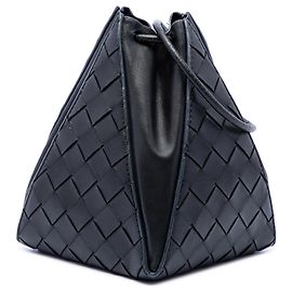 Bottega Veneta Mini Knot Bucket Bag Intrecciato Nero