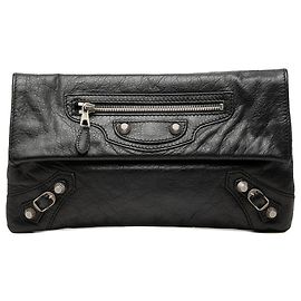 Clutch a Busta Balenciaga Giant 12 Motocross in nappa nera