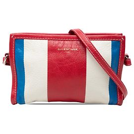 Balenciaga Bazar Crossbody aus rotem Lammleder