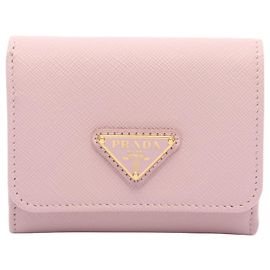 Portafoglio tri-fold Prada Saffiano Bocche