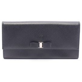 Portafoglio lungo in pelle Salvatore Ferragamo Vara Ribbon