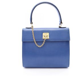 Céline Celine Blue Leather Handbag