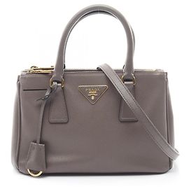 Prada Saffiano Lux Galleria 2-Way Handtasche - Gray