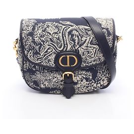 Christian Dior Dior Bobby Medium Toile de Jouy Schultertasche