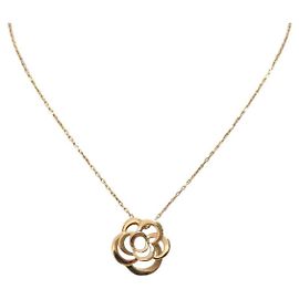 CHANEL FIL DE CAMELIA J2925 HALSKETTE 18K GELBGOLD BLUME 6.1GR
