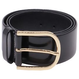 Totême Wide Trouser Buckled Belt in Black Leather